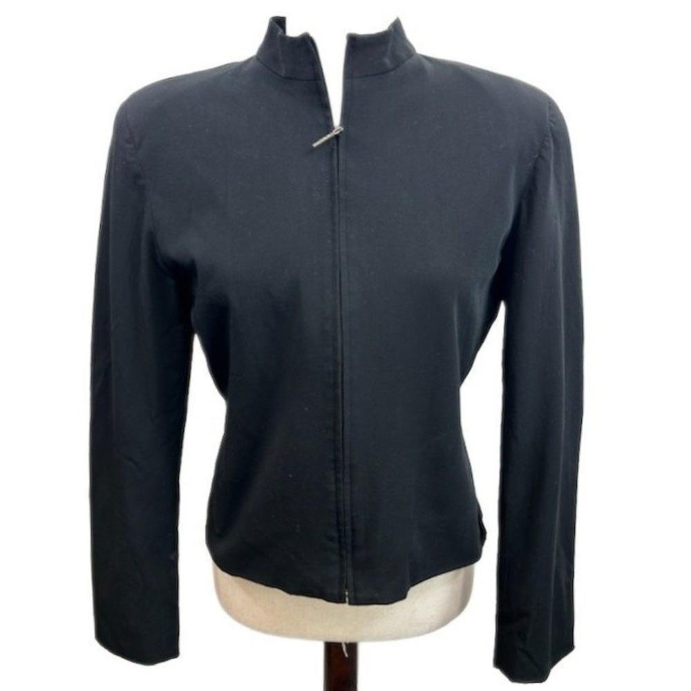 Ralph Ralph Lauren Jacket Women's Size Medium Black Full Zip Blazer Fitted